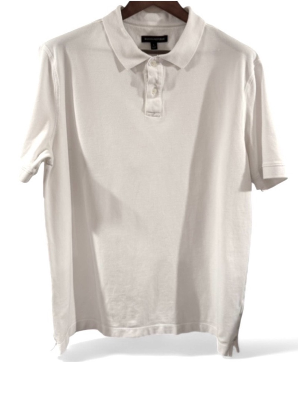 Banana Republic Classic White Polo Shirt Size Men’s Large